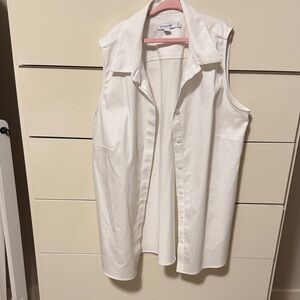 Chico's Ivory Sleeveless Blouse